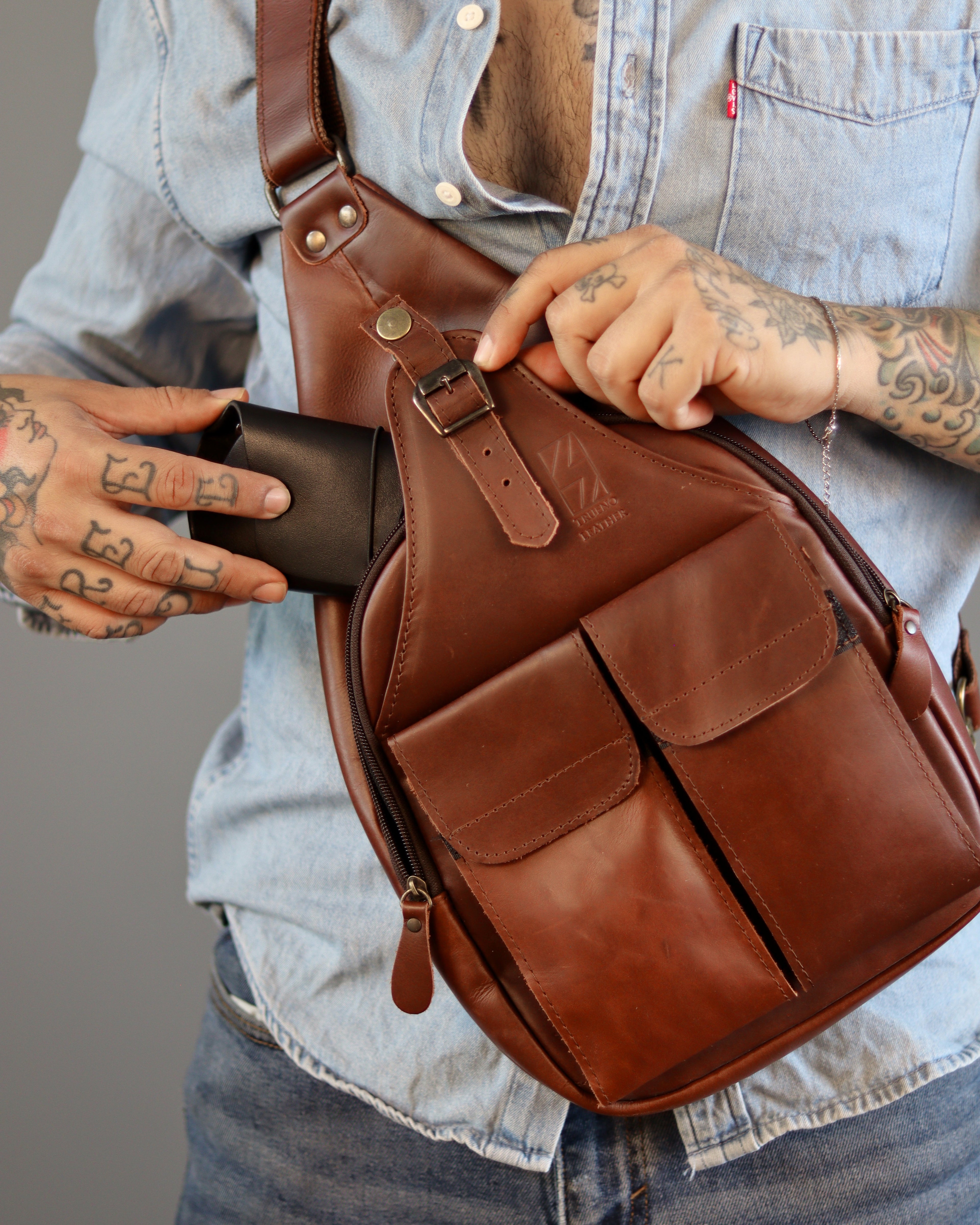 Pechera Crossbody Epsom